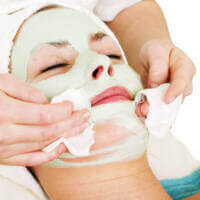 removing mask with cotton